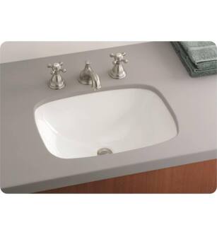 Cheviot 1116-WH Ibiza 20" Undermount Single Bowl Bathroom Sink in White