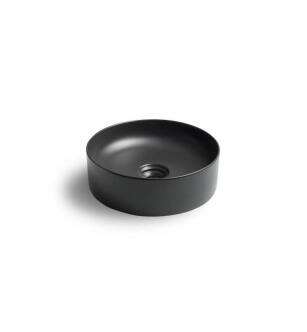 Cheviot 1280-GR Flow 15 1/4" Round Vessel Bathroom Sink in Graphite