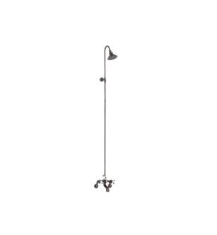 Cheviot 5174-CH Two Handle Wall Mount Tub Filler & Shower Combination with Shower Curtain Frame in Chrome