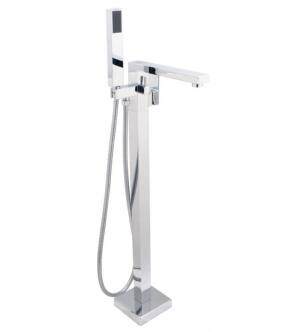Cheviot 7560-CH Square Single Lever Handle Free Standing Tub Filler with Hand Shower in Chrome