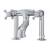 Cheviot 5142-CH Two Handle Extra Tall Rim Mount Tub Filler in Chrome
