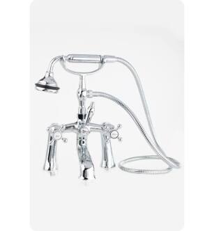 Cheviot 5121-CH Two Cross Handle Rim Mount Tub Filler Faucet with Hand Shower and Diverter in Chrome