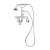 Cheviot 5115-CH Two Cross Handle Tub/Wall Mount Tub Filler Faucet with Hand Shower and Diverter in Chrome