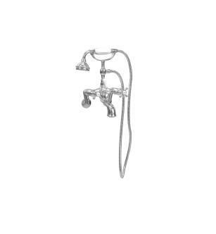 Cheviot 5100-CH Two Cross Handle Tub/Wall Mount Tub Filler Faucet with Hand Shower in Chrome