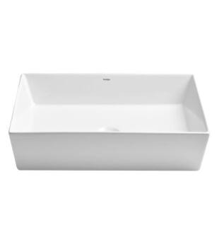 Cheviot 1283-MW Flex 20 1/4" Rectangular Vessel Bathroom Sink in Matte White
