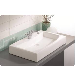 Cheviot 1620-WH-8 Mediterranean 26" Single Bowl Vessel Sink in White