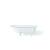 Cheviot 2092-WW-WH Traditional 54" Cast Iron Clawfoot Soaking Bathtub with Faucet Holes in Wall of Tub in White with White Feet
