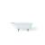 Cheviot 2093-WW-6-CH Traditional 54" Cast Iron Clawfoot Soaking Bathtub with Flat Area for Faucet Holes in White with Chrome Feet