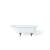 Cheviot 2093-WW-7-BN Traditional 54" Cast Iron Clawfoot Soaking Bathtub with Flat Area for Faucet Holes in White with Brushed Nickel Feet