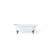 Cheviot 2110-WW-6-BN Regal 68" Cast Iron Clawfoot Soaking Bathtub with Flat Area for Faucet Holes in White with Brushed Nickel Feet