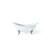 Cheviot 2112-WW-6-BN Regency 72" Cast Iron Footed Soaking Bathtub in White with Brushed Nickel Feet