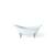 Cheviot 2112-WW-6-CH Regency 72" Cast Iron Footed Soaking Bathtub in White with Chrome Feet