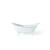 Cheviot 2112-WW-7-WH Regency 72" Cast Iron Footed Soaking Bathtub in White with White Feet