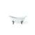 Cheviot 2114-WW-6-BN Regency 72" Cast Iron Soaking Bathtub with Lion Feet in White with Brushed Nickel Feet