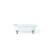 Cheviot 2127-WW-CH Regal 61" Cast Iron Clawfoot Soaking Bathtub with Continuous Rolled Rim in White with Chrome Feet