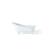 Cheviot 2134-WW-6-WH Slipper 68" Cast Iron Clawfoot Soaking Bathtub with Flat Area for Faucet Holes in White with White Feet