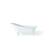 Cheviot 2146-WW-7-WH Slipper 54" Cast Iron Clawfoot Soaking Bathtub with Flat Area for Faucet Holes in White with White Feet