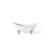 Cheviot 2148-WW-6-PN Regency 61" Cast Iron Footed Soaking Bathtub in White with Polished Nickel Feet