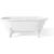 Cheviot 2160-WW-7-WH Carlton 70" Cast Iron Clawfoot Soaking Bathtub with Flat Area for Faucet Holes in White with White Feet