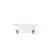 Cheviot 2168-WW-6-PB Regal 61" Cast Iron Soaking Bathtub with Flat Area for Faucet Holes and Shaughnessy Polished Brass Feet in White