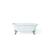 Cheviot 2173-WW-CH Spencer 66 7/8" Cast Iron Clawfoot Soaking Bathtub with Continuous Rolled Rim with Chrome Feet in White
