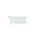 Cheviot 2173-WW-WH Spencer 66 7/8" Cast Iron Clawfoot Soaking Bathtub with Continuous Rolled Rim with White Feet in White