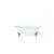 Cheviot 2180-WW-6-BN Regal 70" Cast Iron Clawfoot Bathtub with Flat Area on Rim and Shaughnessy Brushed Nickel Feet in White