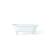Cheviot 2180-WW-7-WH Regal 70" Cast Iron Clawfoot Bathtub with Flat Area on Rim and Shaughnessy White Feet in White