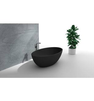 Cheviot 4121-KK Pietro Cast Iron Solid Surface Free standing Bathtub in Black