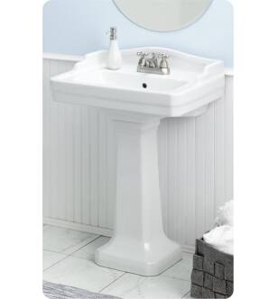 Cheviot 553-WH-8 Essex 24" Pedestal Single Bowl Bathroom Sink in White