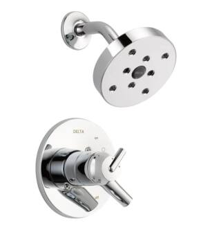Delta T17259 Trinsic Monitor 17 Series Pressure Balanced Shower Only Trim with H2Okinetic Showerhead With Finish: Chrome