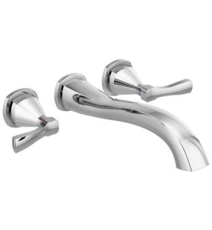 Delta T5776-WL Stryke 2 5/8" Double Handle Wall Mount Roman Tub Faucet in Chrome