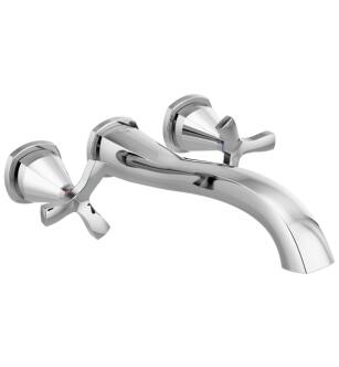 Delta T57766-WL Stryke 2 5/8" Double Cross Handle Wall Mount Roman Tub Faucet in Chrome