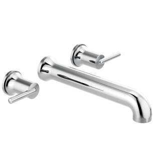Delta T5759-WL Contemporary 2 1/2" Double Handle Wall Mount Roman Tub Faucet in Chrome
