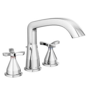 Delta T27766 Stryke 9 1/4" Double Cross Handle Deck Mounted Roman Tub Faucet Trim in Chrome