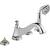 Delta T4795LHP Cassidy 6 3/4" Double Handle Deck Mounted Roman Tub Faucet with Handshower