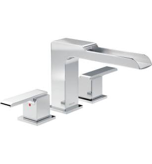 Delta T2768 Ara 6 3/4" Double Handle Roman Tub Trim with Channel Spout in Chrome