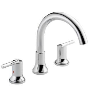 Delta T2759 Trinsic 10" Double Handle Deck Mounted Roman Tub Trim in Chrome