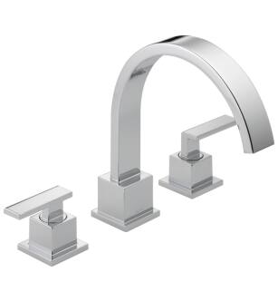 Delta T2753 Vero 10" Double Handle Deck Mounted Roman Tub Trim in Chrome