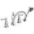 Delta T4793 Linden 7 3/4" Traditional Double Handle Roman Tub Faucet with Hand Shower Trim in Chrome