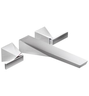 Delta T5743-PR-WL Trillian 2 3/8" Two Handle Wall Mount Tub Filler Trim in Lumicoat Chrome