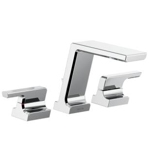 Delta T2799-PR Pivotal 7 1/8" Double Handle Deck Mounted Roman Tub Faucet Trim in Lumicoat Chrome