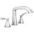 Delta T2776 Stryke 9 1/4" Double Lever Handle Deck Mounted Roman Tub Faucet Trim in Chrome