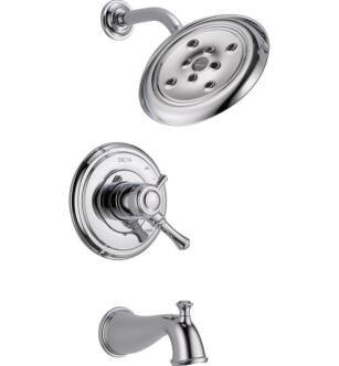 Delta T17497 Cassidy Monitor 17 Series Pressure Balance Tub and Shower Trim with Single Function Showerhead
