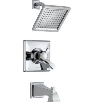 Delta T17451 Dryden Monitor 17 Series Tub and Shower Trim with Touch Clean Shower Head With Finish: Chrome