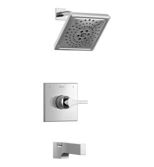 Delta T14474 Zura 14 Series Pressure Balanced Tub and Shower Faucet Trim with H2Okinetic Technology With Finish: Chrome