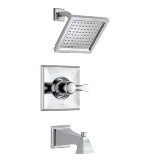 Delta T14451-WE Dryden 14 Series Pressure Balanced Tub and Shower Faucet Trim with Single Function Showerhead