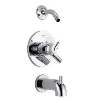 Delta T17459-LHD Trinsic Monitor 17 Series Pressure Balanced Tub and Shower Faucet Trim - Less Showerhead