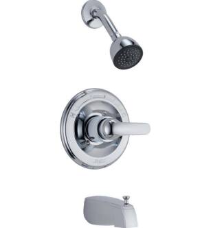 Delta 1343 Classic Monitor 13 Series Pressure Balanced Tub and Shower Faucet Trim with Single Function Showerhead in Chrome