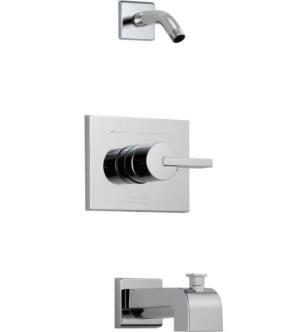Delta T14453-LHD Vero Monitor 14 Series Pressure Balanced Tub and Shower Faucet Trim - Less Showerhead in Chrome